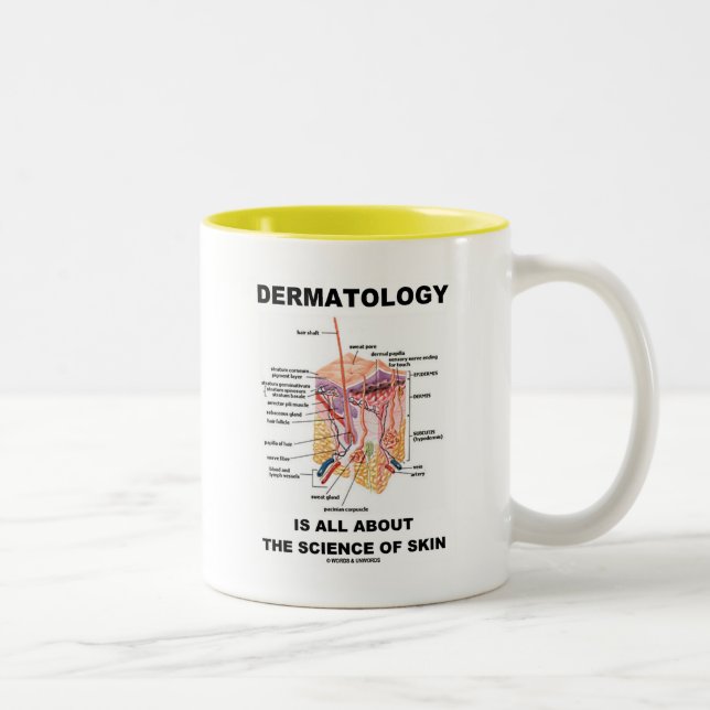 Dermatology Is All About The Science Of Skin Two-Tone Coffee Mug (Right)