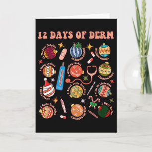 Dermatology Nurse Christmas Bylls 12 Days Of Funny Card