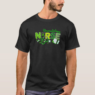 Dermatology Nurse St Patricks Day Love Stethoscop T-Shirt