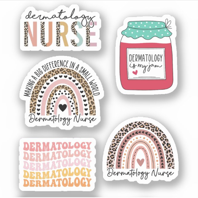 Dermatology Nurse Sticker Pack Dermatology Nursing (Front)