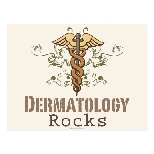 Dermatology Rocks Caduceus Postcard