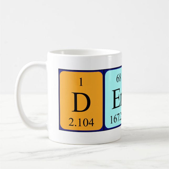 Dermot periodic table name mug (Left)