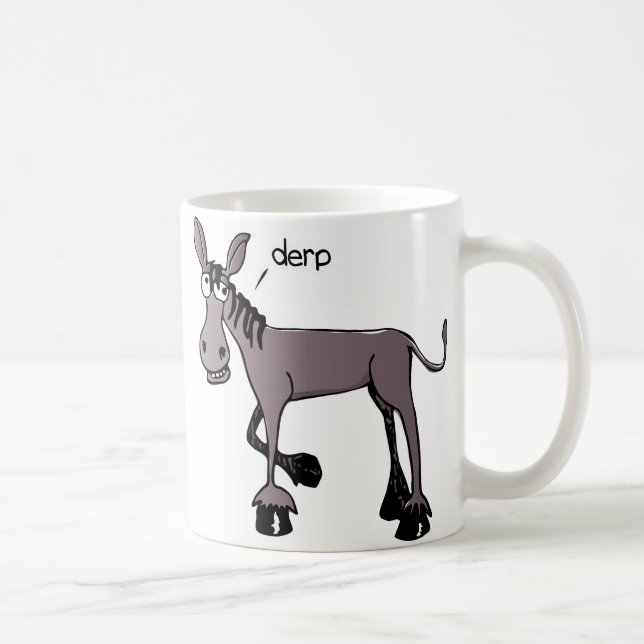 Derp Donkey funny coffee mug (Right)