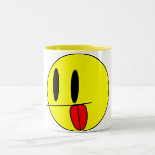 Derp Face Fun Two-Tone Coffee Mug