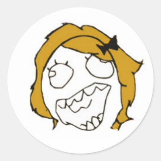Derp meme sticker (female)