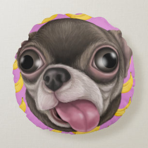 Derpy Chihuahuas Round Cushion