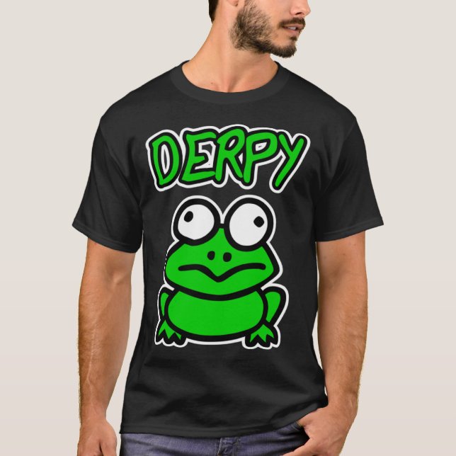 DERPY Frog Funny Frog Toad Lover Gift Toddler Boy  T-Shirt (Front)