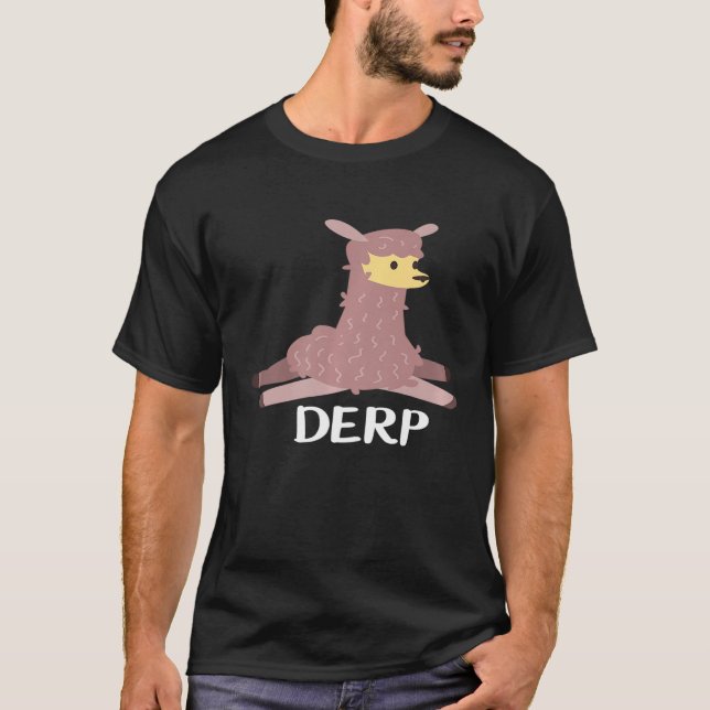 Derpy Llama Derp Llama T-Shirt (Front)