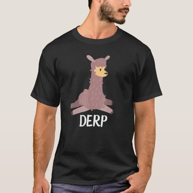 Derpy Llama Derp Llama T-Shirt (Front)