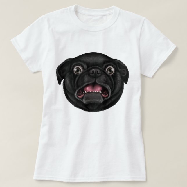 Derpy Pug T-Shirt (Design Front)