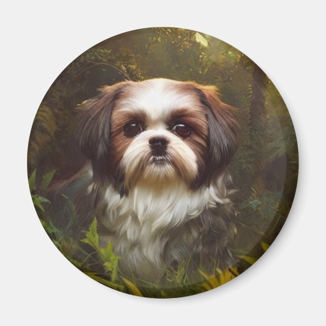 Derpy Shih Tzu Magnet (Front)