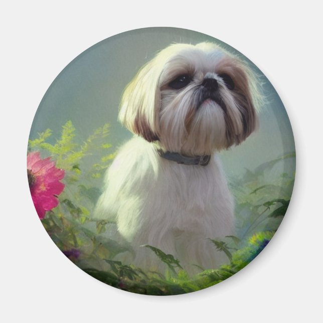 Derpy Shih Tzu Magnet (Front)
