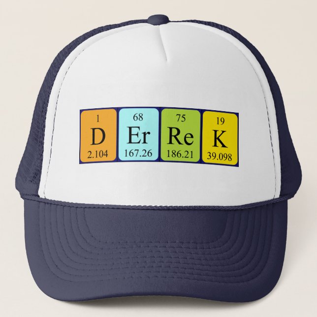 Derrek periodic table name hat (Front)