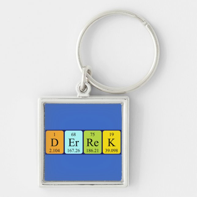 Derrek periodic table name keyring (Front)