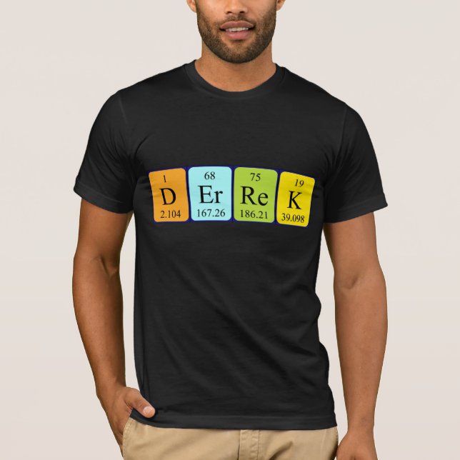Derrek periodic table name shirt (Front)