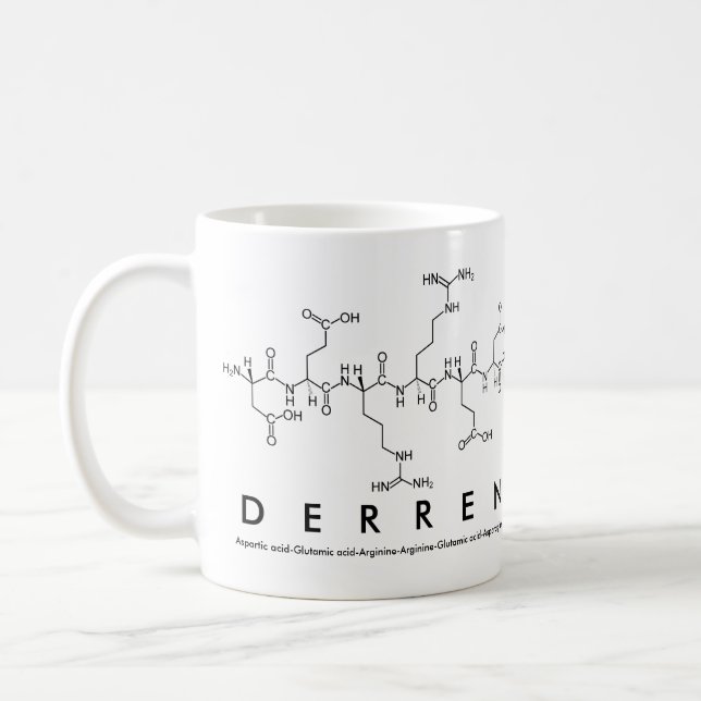 Derren peptide name mug (Left)