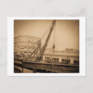 Derrick Car Loading Westchester Avenue Bronx NYC Postcard