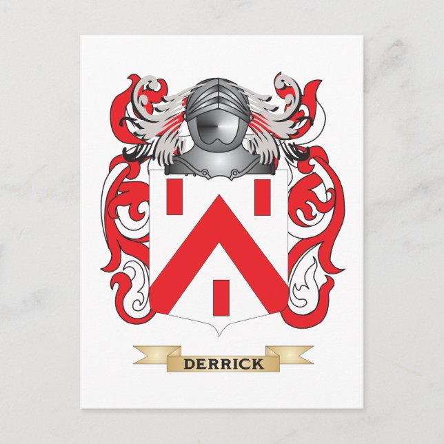 Derrick Coat of Arms Postcard (Front)