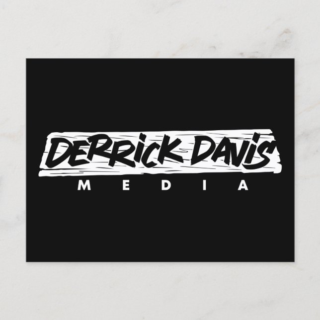 Derrick Davis Media (White Logo) - Postcard (Front)