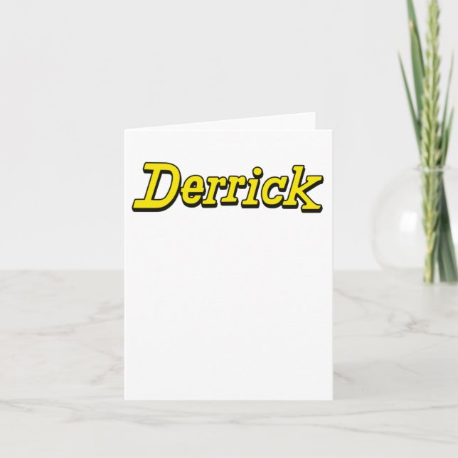 Derrick Fan Shirt Sticker  Card (Front)