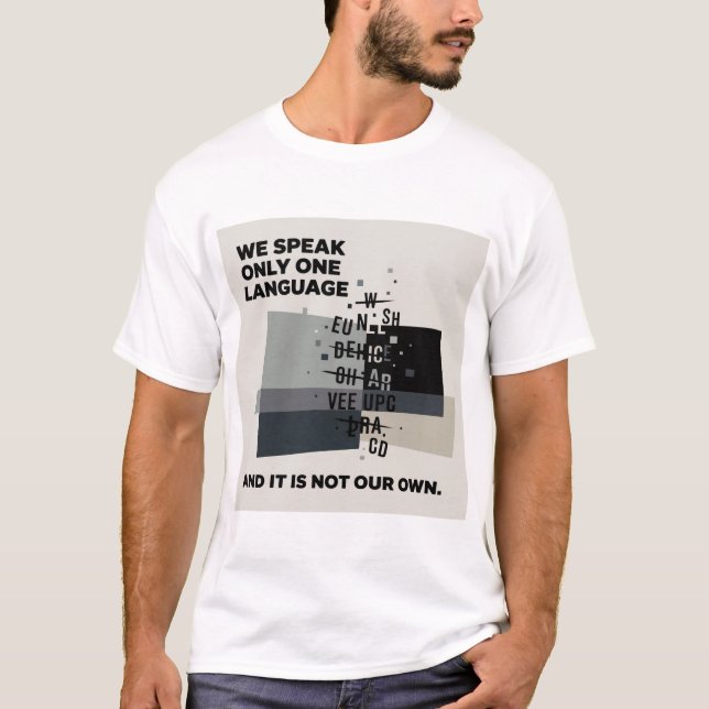 Derrida "Monoligualism" #2 Tee Shirt (Front)