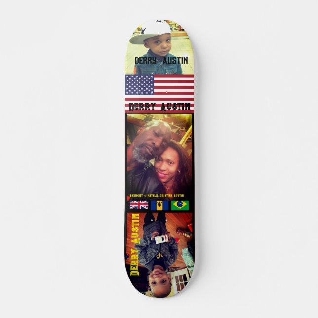 DERRY  AUSTIN 2  7 3/4" Skateboard Deck (Front)