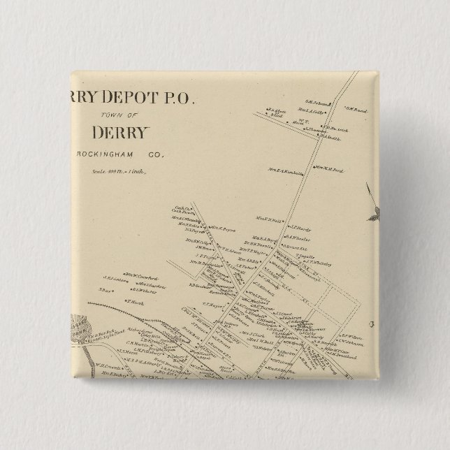 Derry Depot PO 15 Cm Square Badge (Front)