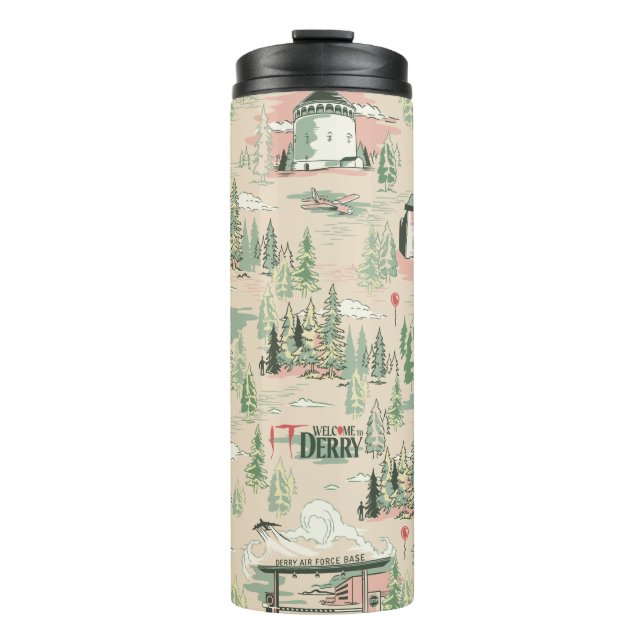 Derry Locations Pattern Thermal Tumbler (Front)