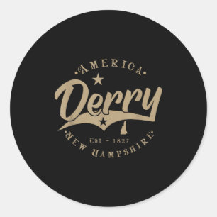 Derry _ New Hampshire Classic Round Sticker