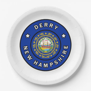 Derry New Hampshire Paper Plate