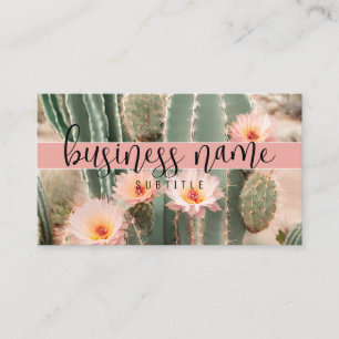 Derset Cactus + Flowers Boho Business Card