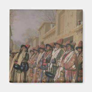Dervishes' Chorus Begging Alms in Tashkent, 1870 Magnet