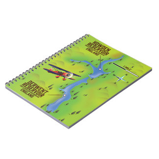 Derwent & Howden Reservoirs map poster Notebook