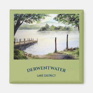 Derwent Water Keswick England Watercolor Painting Magnet