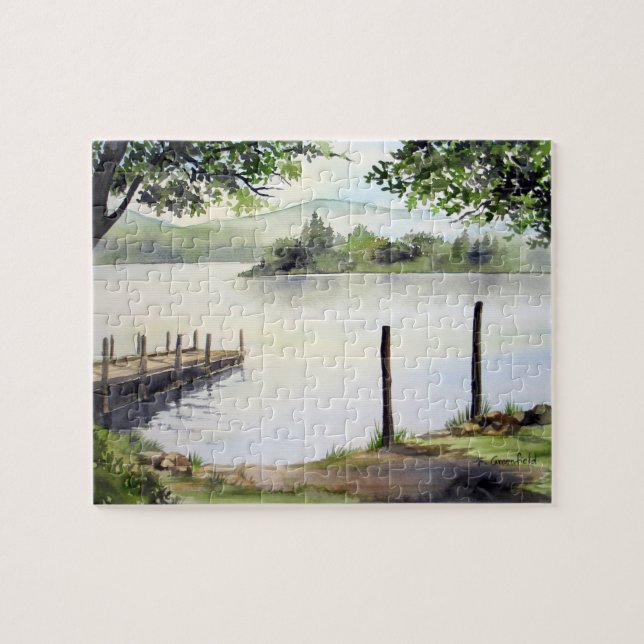Derwentwater Lake District Cumbria Watercolour Jigsaw Puzzle (Horizontal)