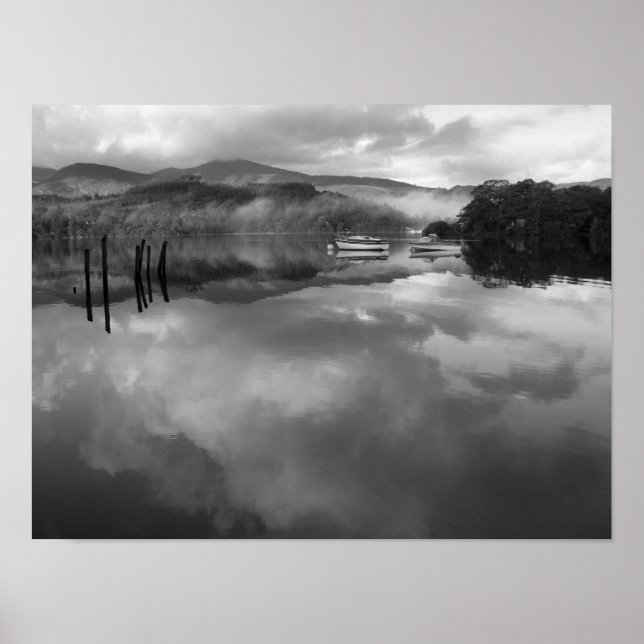 Derwentwater Reflections: Lake District, Cumbria Poster (Front)