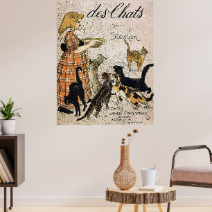 Des Chats by Theophile Steinlen Poster