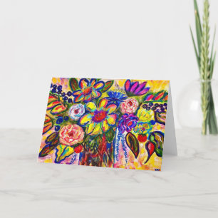 Des Fleurs Dans La Maison Card < Blank Inside>