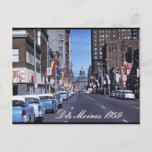 Des Moines 1959 Postcard