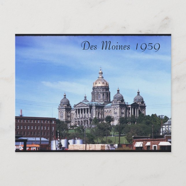 Des Moines 1959 Postcard (Front)