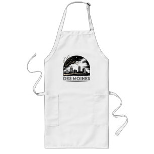 Des Moines City Iowa USA Long Apron
