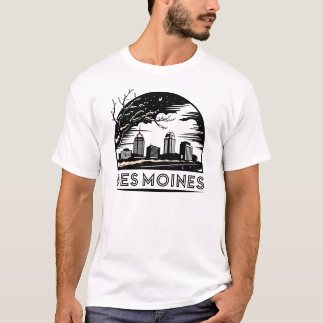 Des Moines City Iowa USA T-Shirt (Front)