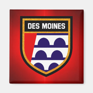 Des Moines Flag Magnet