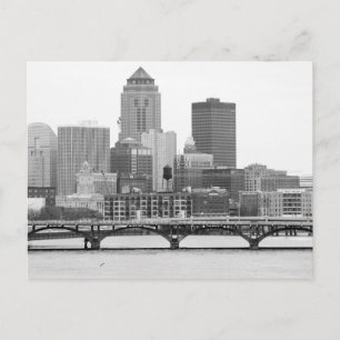 Des Moines in B&W Postcard