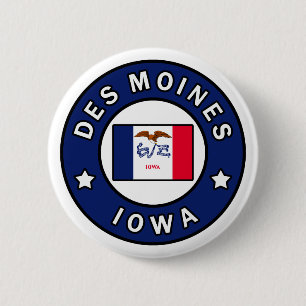 Des Moines Iowa 6 Cm Round Badge