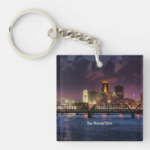 Des Moines, Iowa cityscape Key Ring