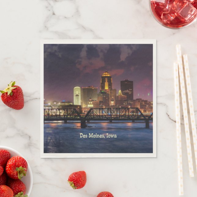 Des Moines, Iowa cityscape Napkin (Insitu)