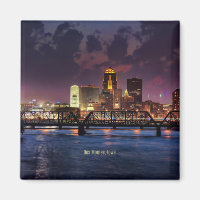 Des Moines, Iowa cityscape photograph,