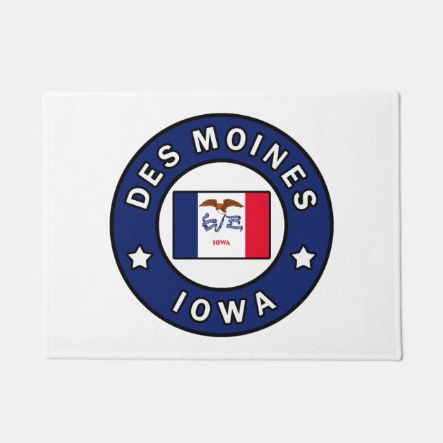 Des Moines Iowa Doormat (Front)