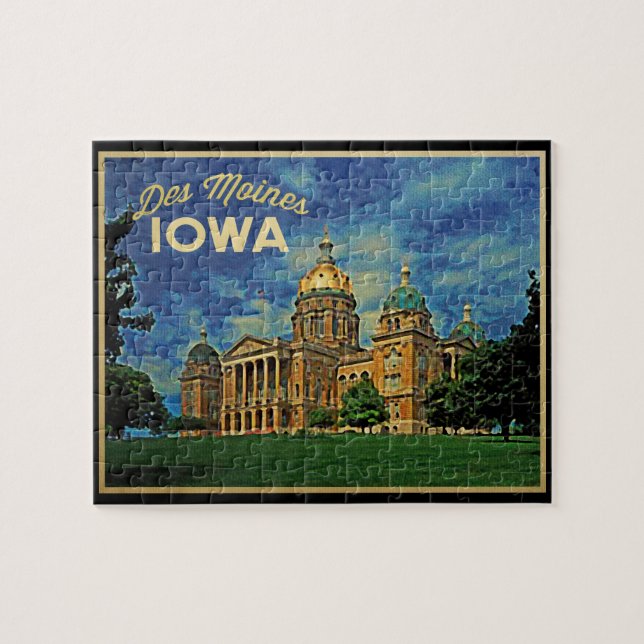 Des Moines Iowa Jigsaw Puzzle (Horizontal)